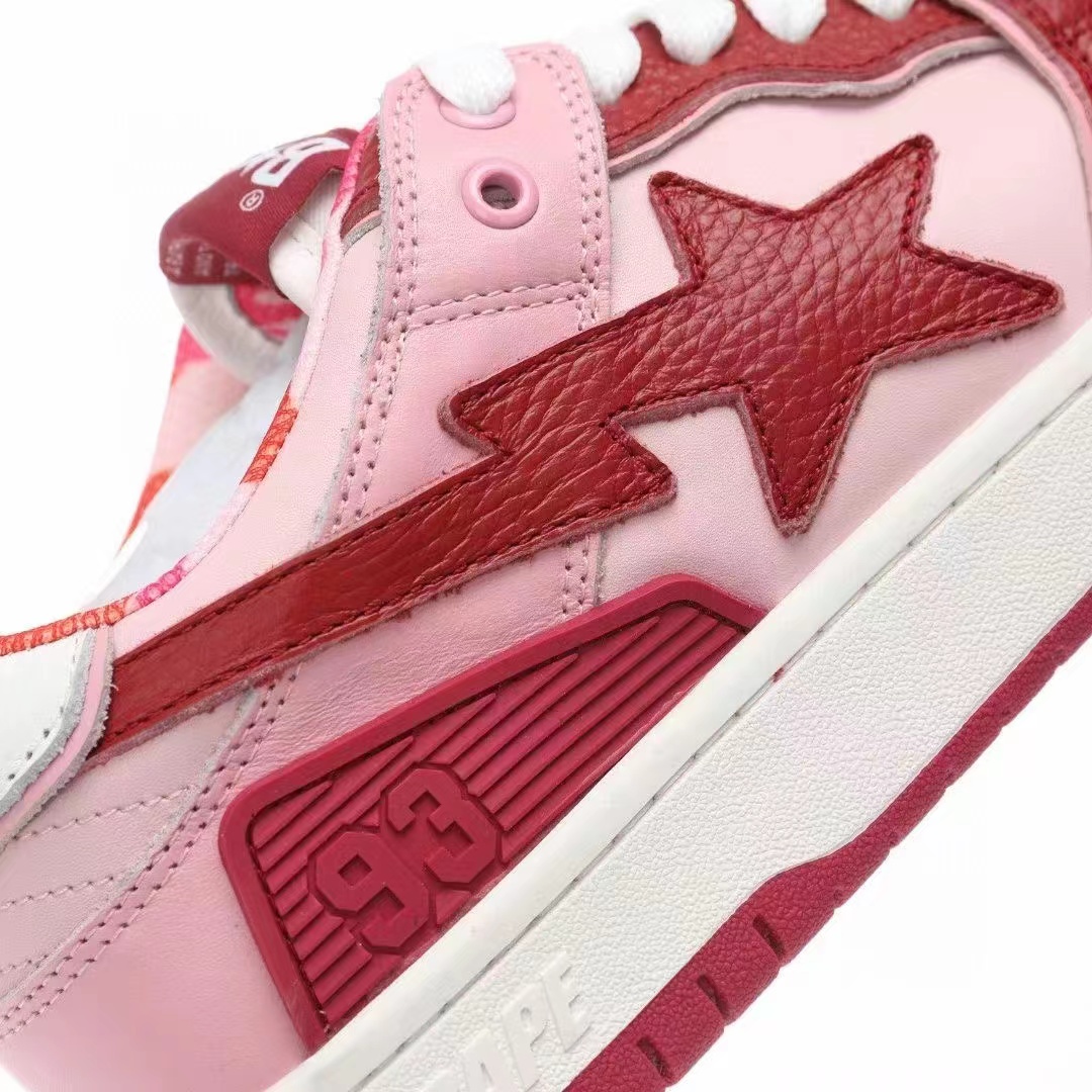 סניקרס BAPE M2 Red White – תמונה 3