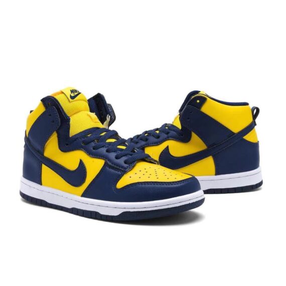 נייק דאנק- NIKE DUNK HIGH Yellow Blue