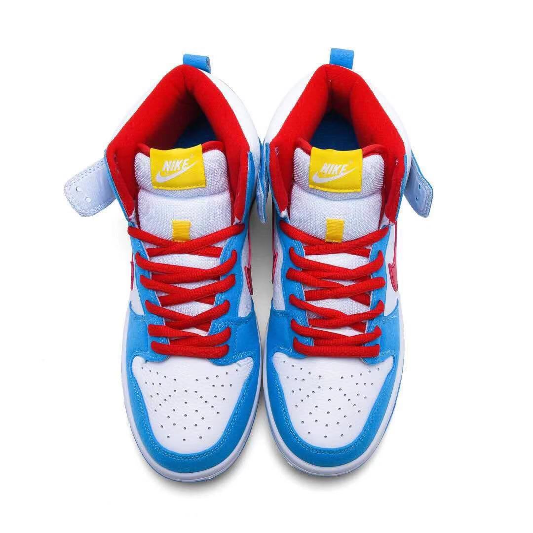 נייק דאנק- NIKE DUNK HIGH White Blue Red – תמונה 8