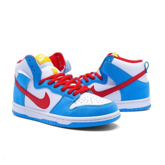 נייק דאנק- NIKE DUNK HIGH White Blue Red
