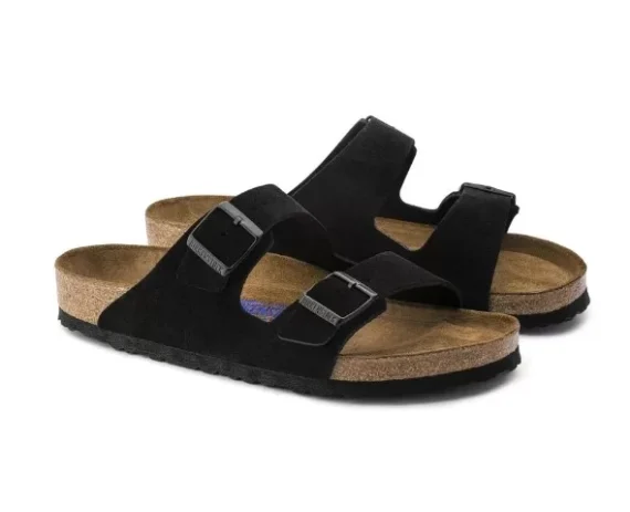 כפכפי בירקנשטוק | Birkenstock Arizona fur Suede Black