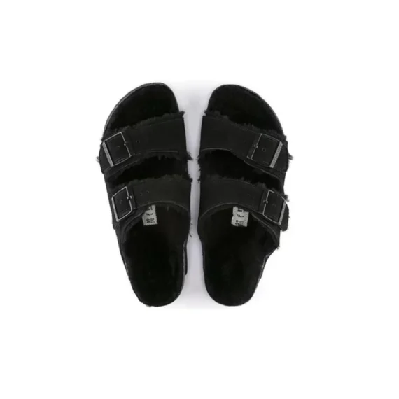 כפכפי בירקנשטוק | Birkenstock Arizona fur All Black