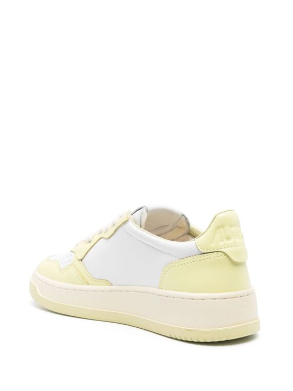 סניקרס - AUTRY Medalist Sneakers White/Lemon Yellow