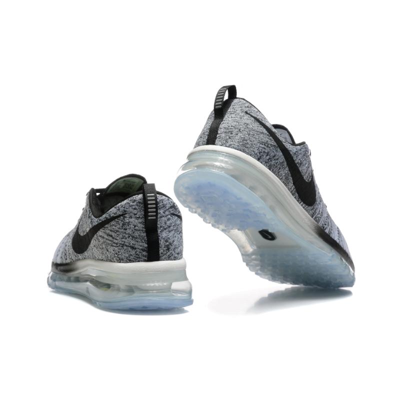 נעלי נייק-Nike air max Flyknit 2014 White Black – תמונה 8