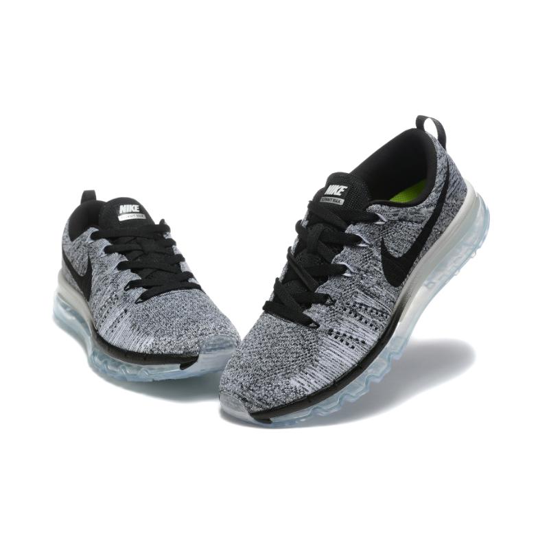 נעלי נייק-Nike air max Flyknit 2014 White Black – תמונה 7