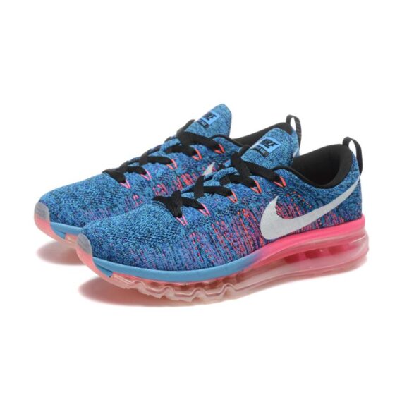 נעלי נייק-Nike air max Flyknit 2014 Blue Red