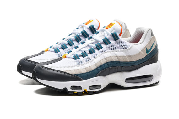 נעלי נייק NIKE AIR MAX 95 WHITE BLACK BLUE TURKIZ