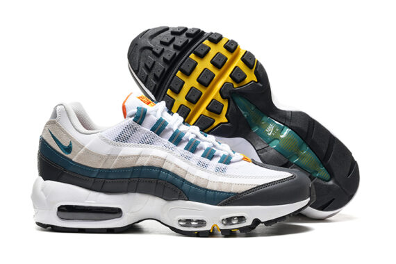 נעלי נייק NIKE AIR MAX 95 WHITE BLACK BLUE TURKIZ