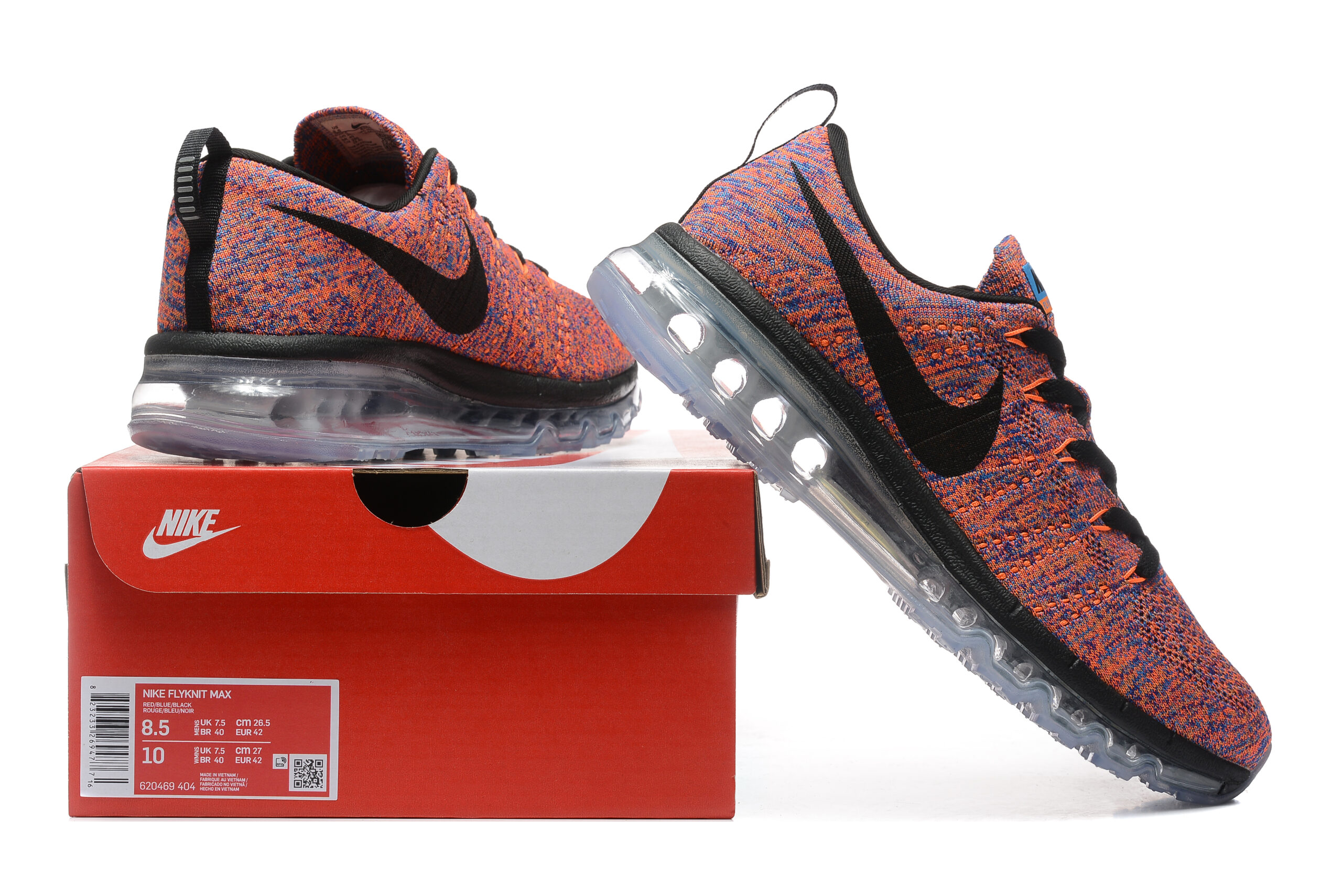 נעלי נייק-Nike air max Flyknit 2014 White Burgundy – תמונה 6