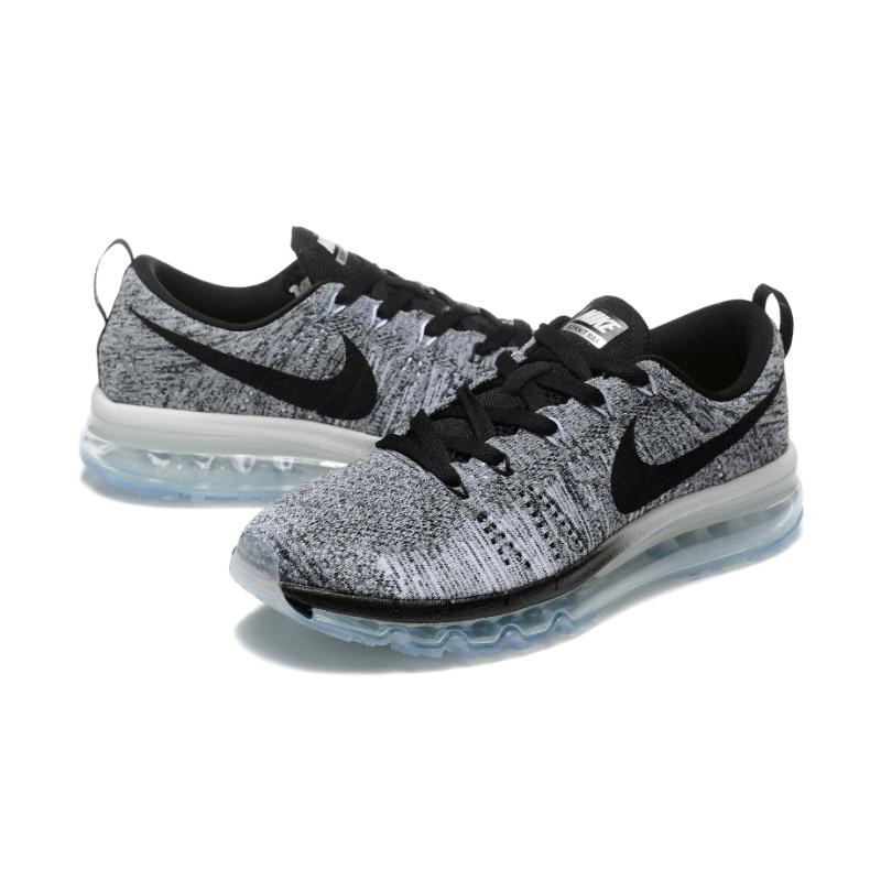 נעלי נייק-Nike air max Flyknit 2014 White Black – תמונה 5