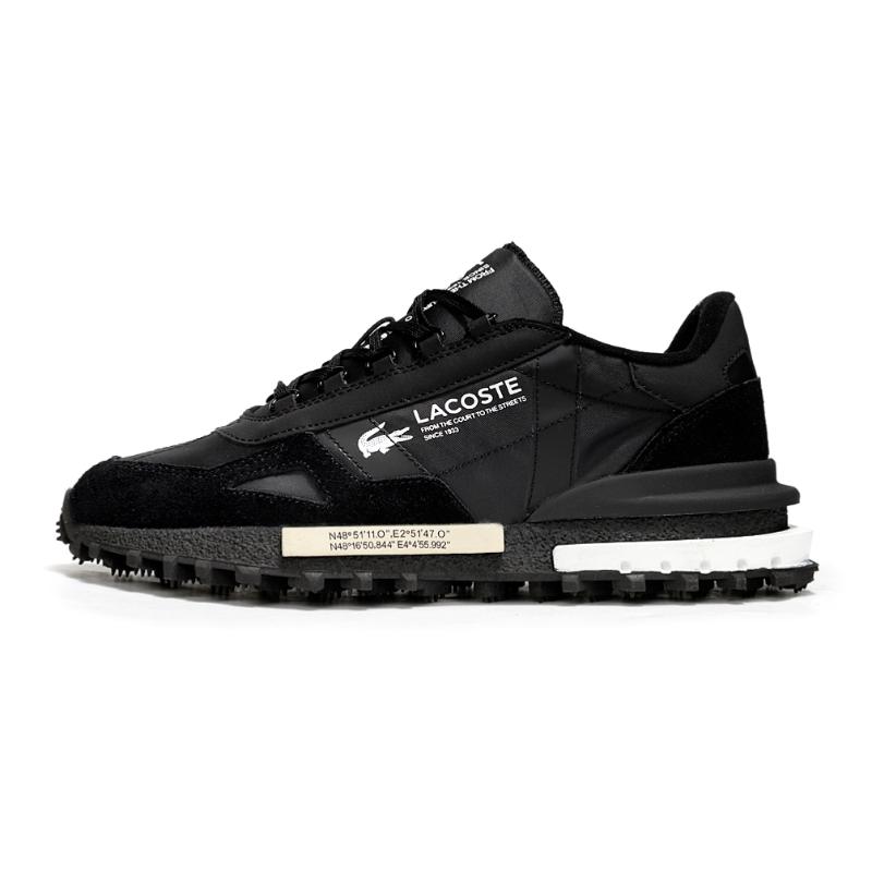 נעלי לקוסט-LACOSTE SHOES BLACK WHITE – תמונה 5