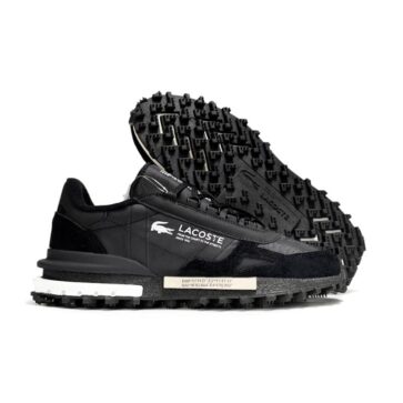 נעלי לקוסט-LACOSTE SHOES BLACK WHITE