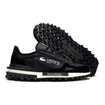 נעלי לקוסט-LACOSTE SHOES BLACK WHITE